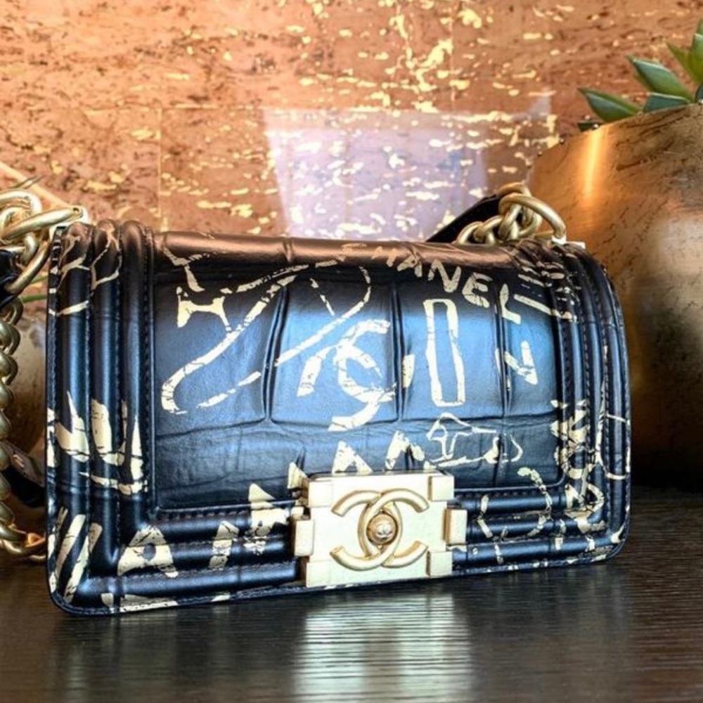 Chanel Crocodile Embossed BOY Handbag SS2019